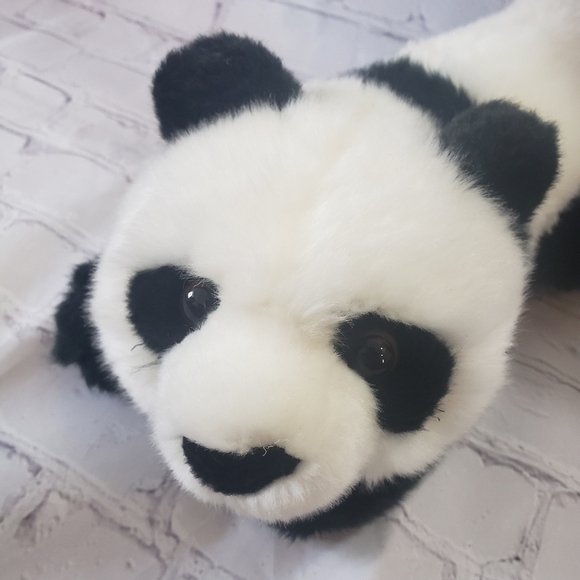 Miyoni by Aurora Panda Bear Plush Stuffed Animal Black White 12 Inch With Tags - Picture 4 of 10